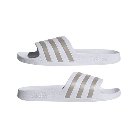 adidas slippers wit met goud|adidas slips dames.